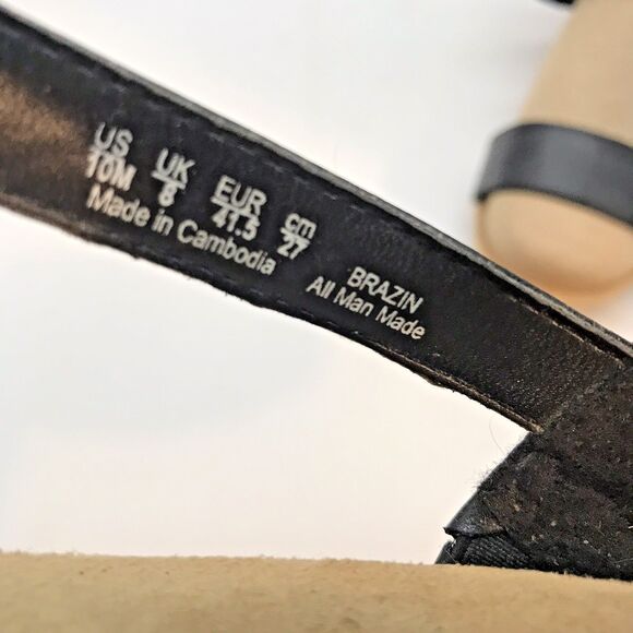 Dr. Scholl's Brazin Wedge Heel Sandals Women's 10M Black Vegan Slingback Shoes - Picture 9 of 9